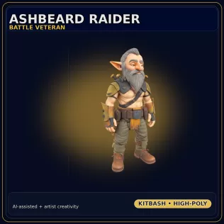Fantasy Character Collection – Stylized Adventurer Kitbash Pack - Model thumbnail 14
