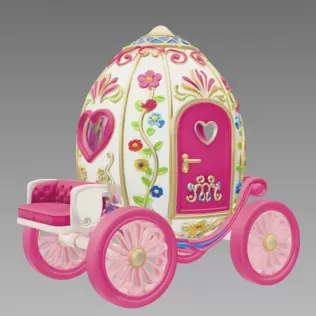 Royal Fantasy Egg Carriage – STL File 3D Printable - Model thumbnail 3
