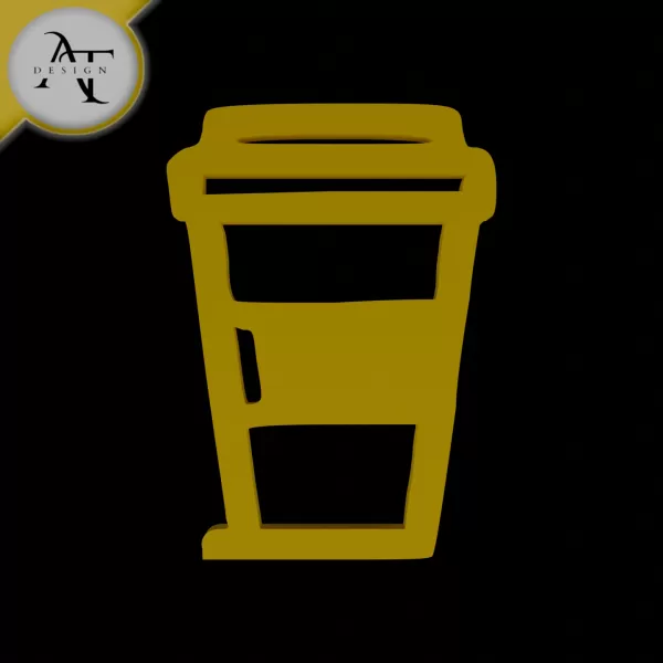 Simple Coffee Cup Symbol - 2D Art - Model preview 1