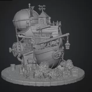 Sky Captain Airship House STL File for 3D Print - Model thumbnail 15