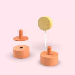 3D Cake Pop Molds Set, 3 pcs. Star - Heart - Round Shape, DIY - Model thumbnail 2