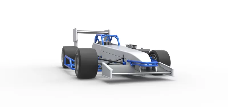 Supermodified front engine race car V4 Scale 1:25 - Model preview 26