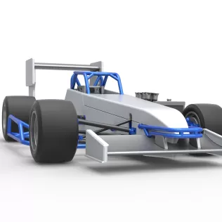 Supermodified front engine race car V4 Scale 1:25 - Model thumbnail 26