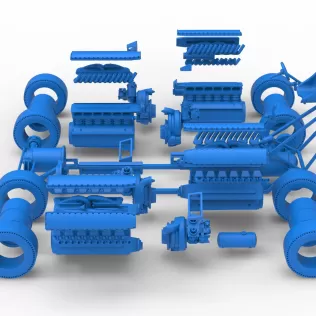 Vintage AWD Dragster Base Scale 1:25 - Model thumbnail 25