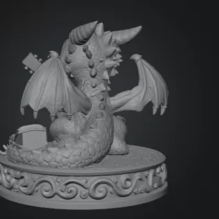Baby Dragon Bard STL File for 3D Print - Model thumbnail 9