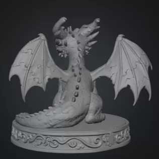 Colorful Kawaii Mosaic Dragon STL File for 3D Print - Model thumbnail 9
