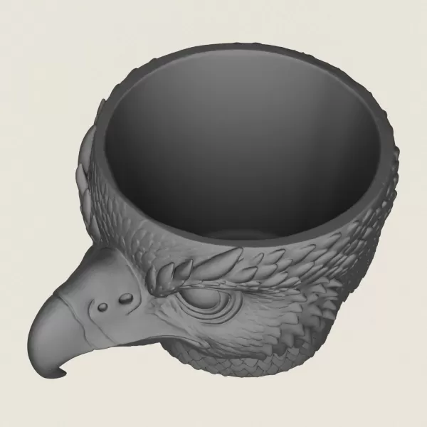 Eagle Head Planter - Model preview 2