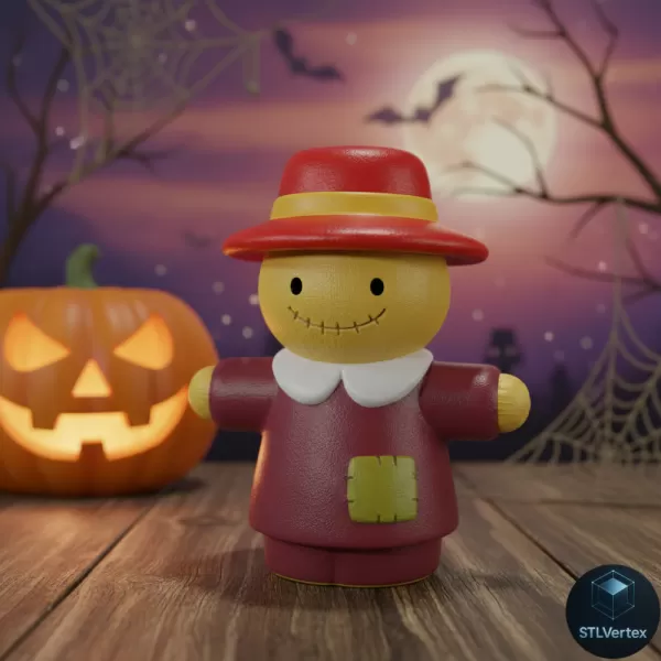 Chibi Scarecrow 3D Printed Mold (STL) - Model preview 1