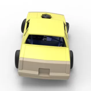 Vintage Dirt late model race car while turning Scale 1:25 - Model thumbnail 17