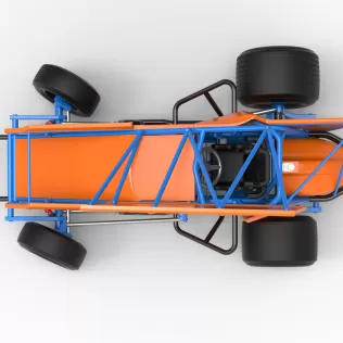 Winged Sprint car Version 2 while turning Scale 1:25 - Model thumbnail 11