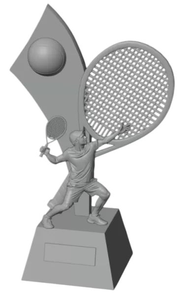 Trophy Tennis Serve Premium – 3D Model - Model preview 2