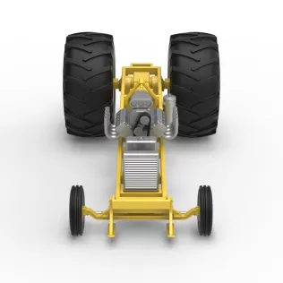 Vintage Pulling tractor Base Version 2 Scale 1:25 - Model thumbnail 8