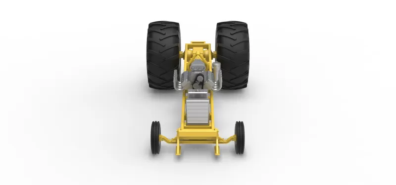 Vintage Pulling tractor Base Version 2 Scale 1:25 - Model preview 8