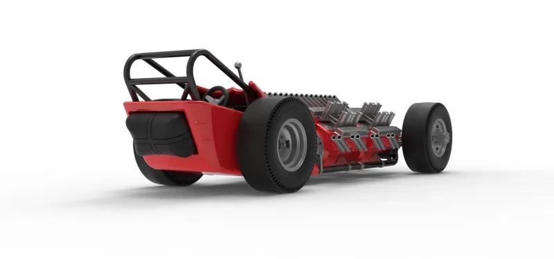 Vintage AWD Dragster Version 2 Scale 1:25 - Model preview 19