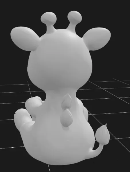 Giraffe Holding a Gift Basket - Model preview 4