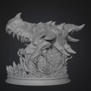 Dragon Skull Cottage STL File for 3D Print - Model thumbnail 10