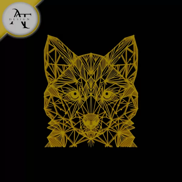 Dog - Geometric - 2D Wall Art Decor - Model preview 1