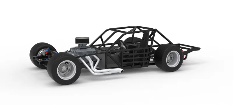 Vintage Asphalt Modified stock car Base V9 Scale 1:25 - Model preview 1