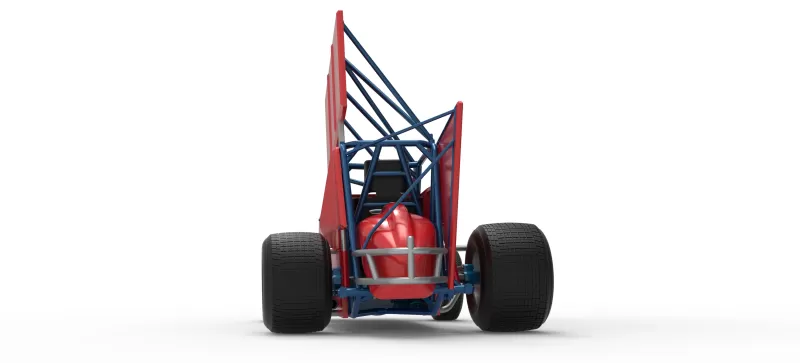 Winged Sprint car Version 2 Scale 1:25 - Model preview 15