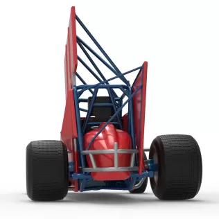 Winged Sprint car Version 2 Scale 1:25 - Model thumbnail 15