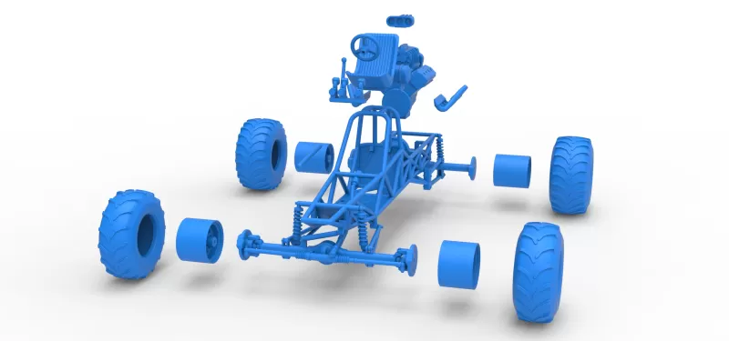 Vintage Mud dragster Base Scale 1:25 - Model preview 23