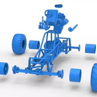 Vintage Mud dragster Base Scale 1:25 - Model thumbnail 23