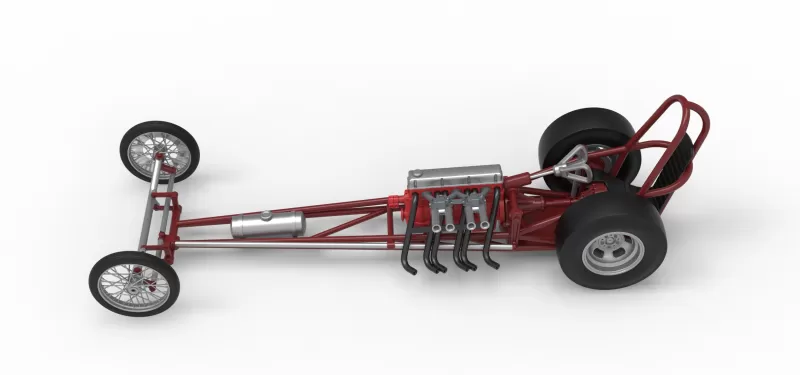 Vintage Front engine dragster Base Version 6 Scale 1:25 - Model preview 10