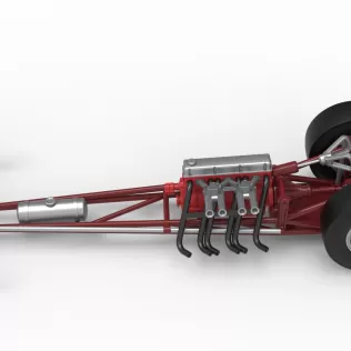 Vintage Front engine dragster Base Version 6 Scale 1:25 - Model thumbnail 10
