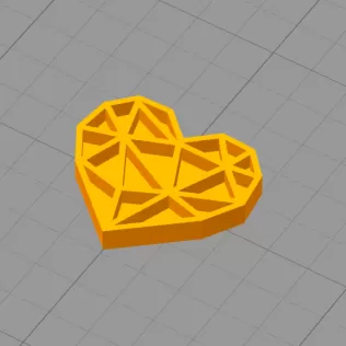 Heart magnet on fridge - Model thumbnail 5