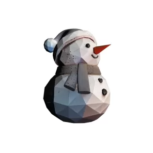 Ice Beer Snowman 3D Model - Model thumbnail 4
