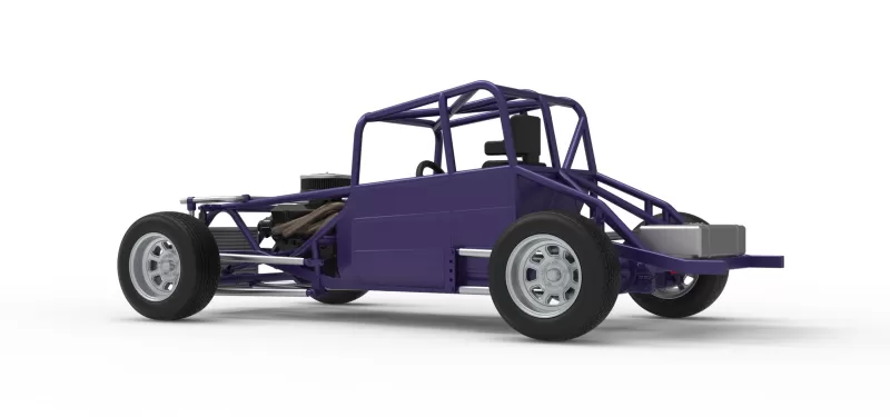 Canadian vintage modified stock car Base Scale 1:25 - Model preview 13