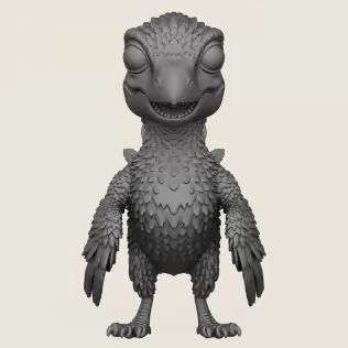 Dinosaur Bird Baby Print Ready 3D Model - Model thumbnail 2