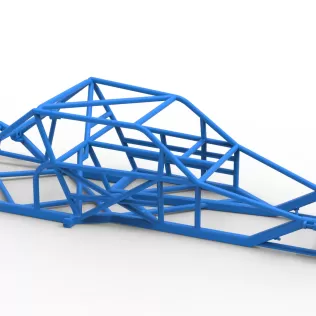 Frame of Vintage Asphalt Modified stock car V2 Scale 1:25 - Model thumbnail 17