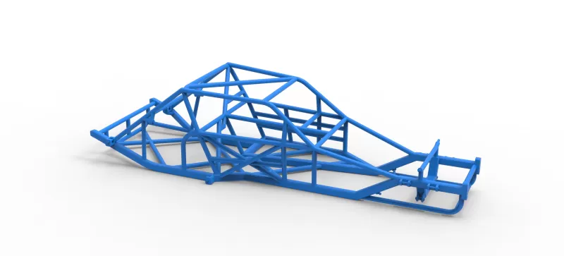 Frame of Vintage Asphalt Modified stock car V2 Scale 1:25 - Model preview 17