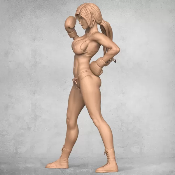 Boxer Woman Statue - Model preview 5