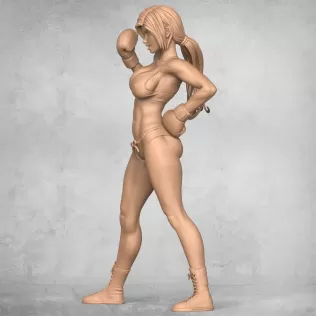 Boxer Woman Statue - Model thumbnail 5