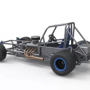 Vintage Dirt Modified stock car Base Version 5 Scale 1:25 - Model thumbnail 12