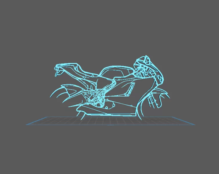 Honda - CBR 900 RR Wall Art - Model preview 1