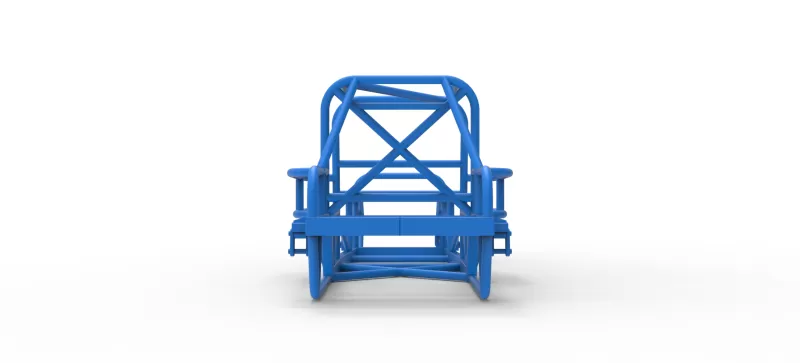 Frame of Vintage Dirt Modified stock car Version 6 Scale 1:25 - Model preview 12