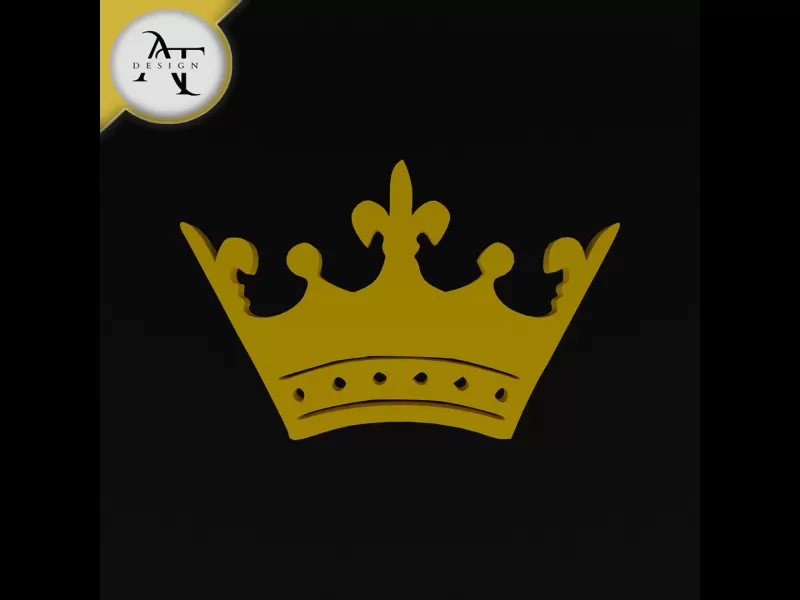 Simple Crown Symbol - 2D Art - Model preview 1