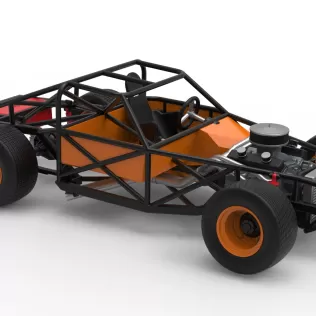 Vintage Dirt late model Race car Base Version 3 Scale 1:25 - Model thumbnail 20