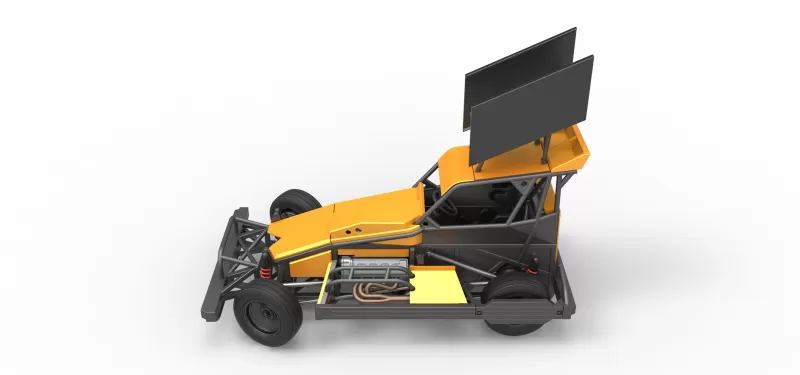 New Zealand Superstock car while turning Version 4 Scale 1:25 - Model preview 10