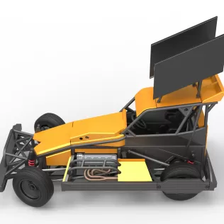 New Zealand Superstock car while turning Version 4 Scale 1:25 - Model thumbnail 10