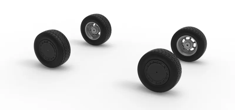 Wheel Set of Mod Lite Race car Version 2 Scale 1:25 - Model preview 9