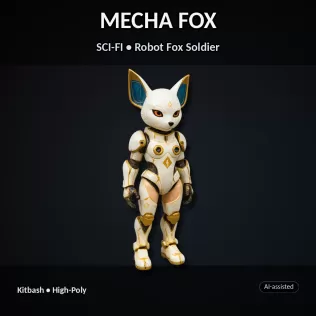 Vulpine Heroes Bundle – 10 Stylized Fantasy + Sci-Fi Characters - Model thumbnail 6