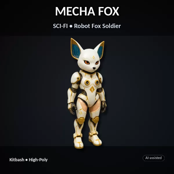 Vulpine Heroes Bundle – 10 Stylized Fantasy + Sci-Fi Characters - Model preview 6