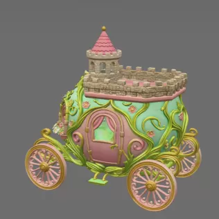 Fantasy Egg Carriage House – STL File 3D Printable - Model thumbnail 4