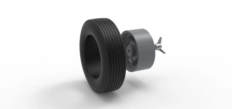 Front wheel of Vintage Champ car Version 2 Scale 1 to 25 - Model preview 10