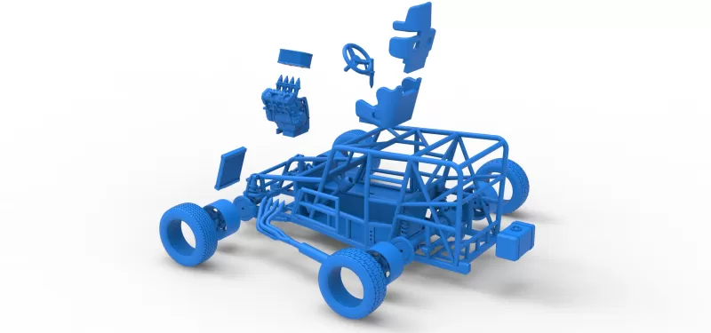 Dwarf car Base Scale 1:25 - Model preview 29