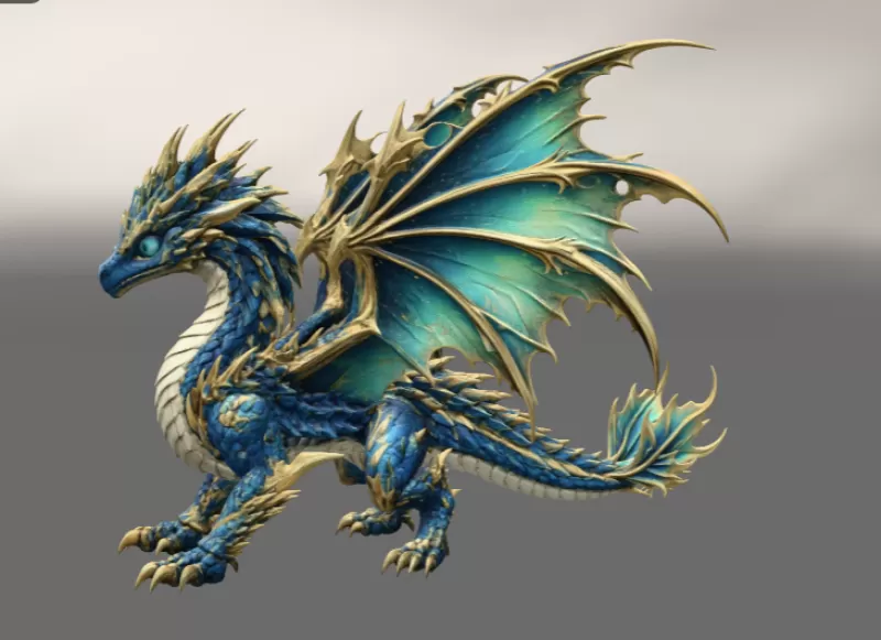 Celestial Tide Dragon STL File for 3D Print - Model preview 6